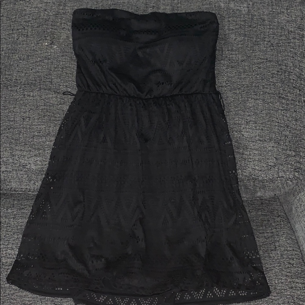 Mini Tube Top Black Dress